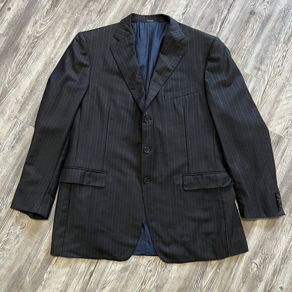 Ermenegildo Zegna Other - Ermenegildo Zegna Traveller Micronsphere Blazer 54R 100% Wool Pinstripe Italy